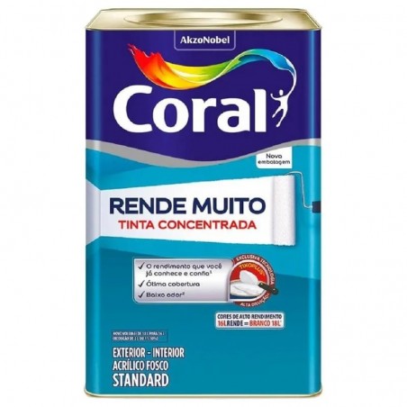 TINTA RENDE MUITO CONCENTRADA 18L BRANCO - CORAL