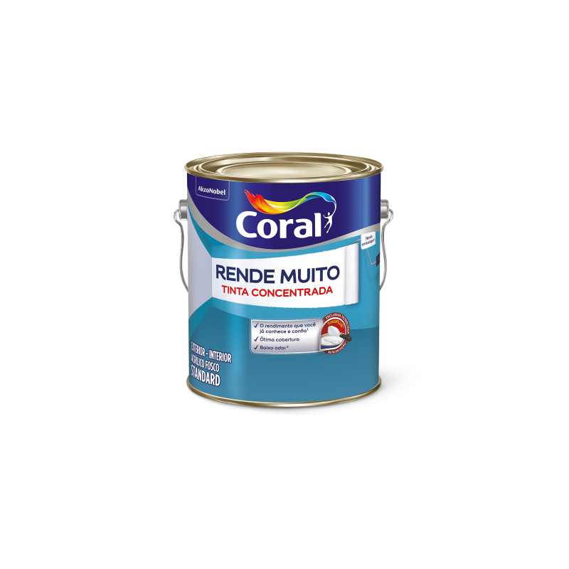 TINTA RENDE MUITO CONCENTRADA 3,6L BRANCO - CORAL