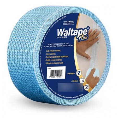 FITA P/DRYWALL 100MX48MM AZUL - WALTAPE