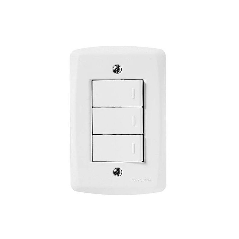 3 INTER. SIMPLES 10A /250V - TRAMONTINA - LUX