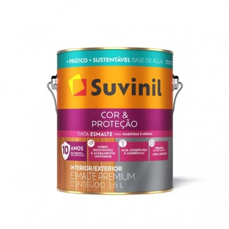TINTA ESMALTE BASE/AGUA 3,6L FOS CINZA ES - SUVINI