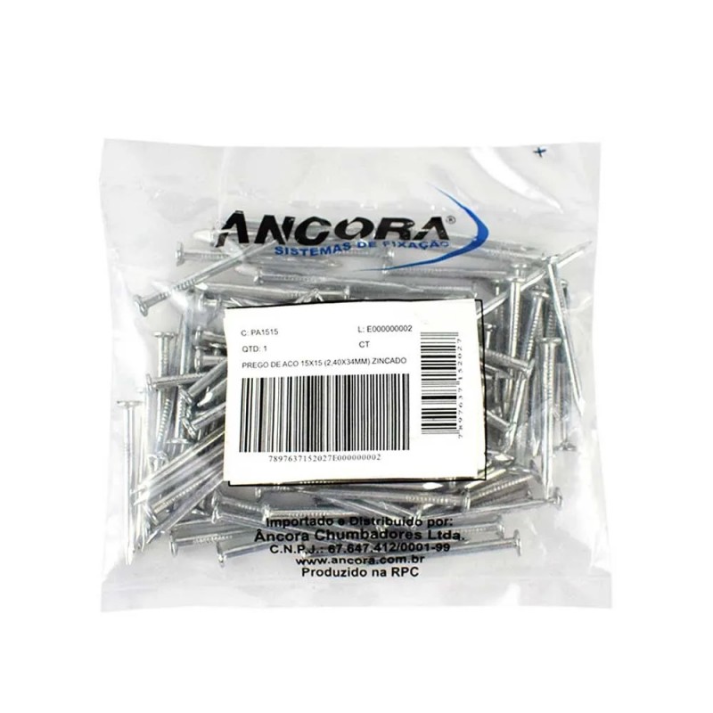 PREGO DE AÇO 15X15 - CENTO